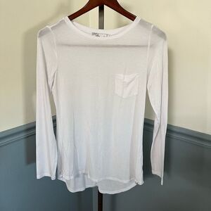 Prana High Low Long Sleeve Pocket Tee T-Shirt Size Small